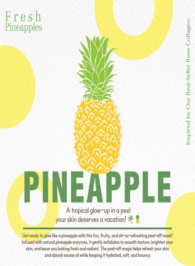 ميجوهارا قناع الوجه MIGUHARA Pineapple Refining Glow Peel-Off Mask Pack، قناع للوجه بخلاصة الأناناس وزيت بذور الجوجوبا لترطيب البشرة وإضفاء مظهر متألق وبشرة زجاجية كورية - بشرة ناعمة ومشرقة (60 مل/2.02 أونصة سائلة). - Image 2
